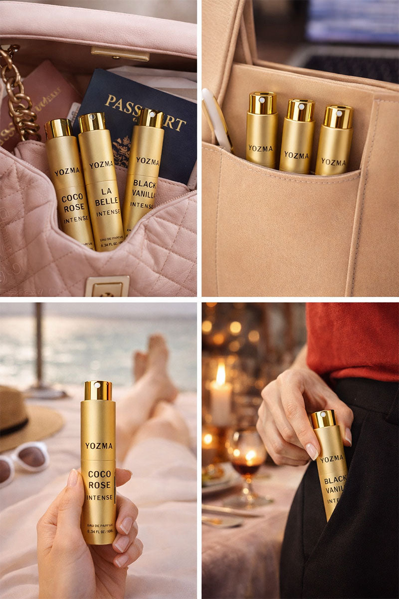 YOZMA Perfume Discovery Set 3×10ml – Velvet Collection Travel Size Fragrance Set for Men & Women Gift Set