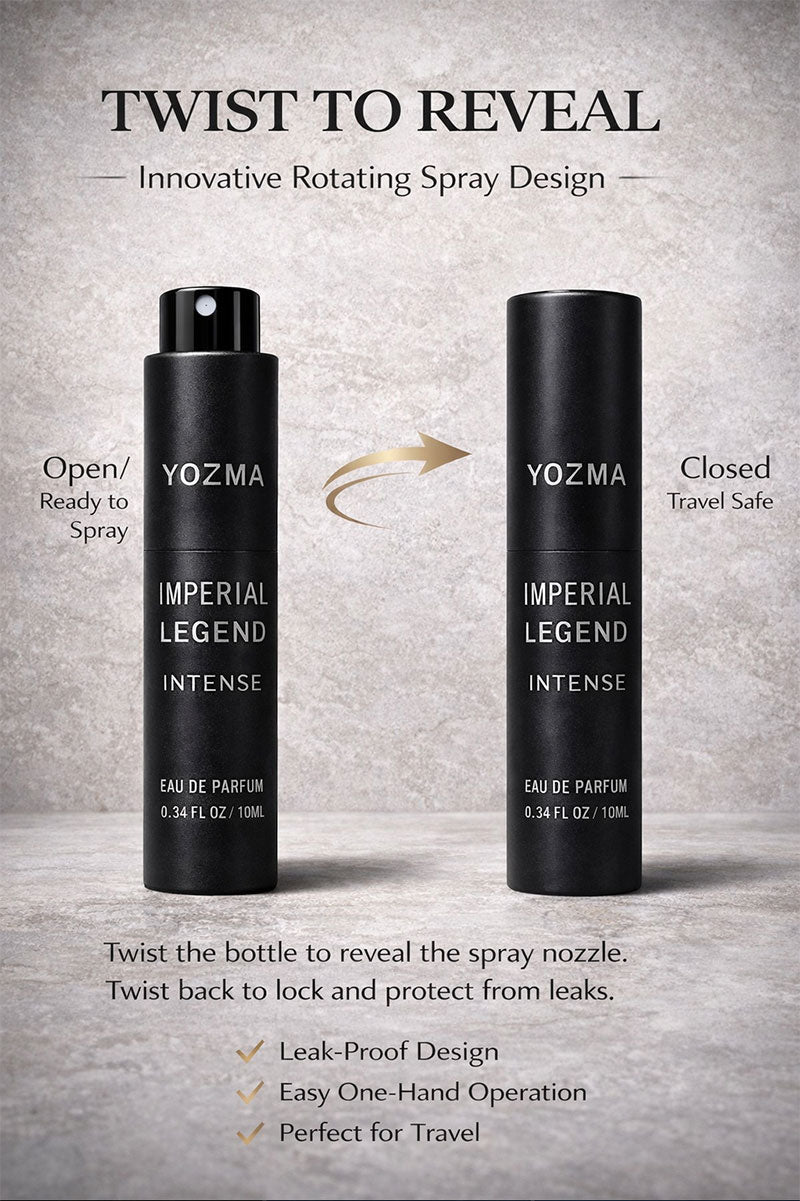 YOZMA Men’s Perfume Discovery Set 3×10ml – Gentlemen Collection Travel Size Fragrance Set (Dark Wood, Imperial Legend, Ocean Blue)