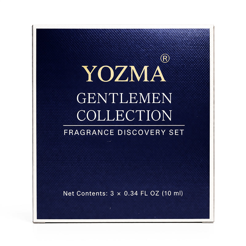 YOZMA Men’s Perfume Discovery Set 3×10ml – Gentlemen Collection Travel Size Fragrance Set (Dark Wood, Imperial Legend, Ocean Blue)